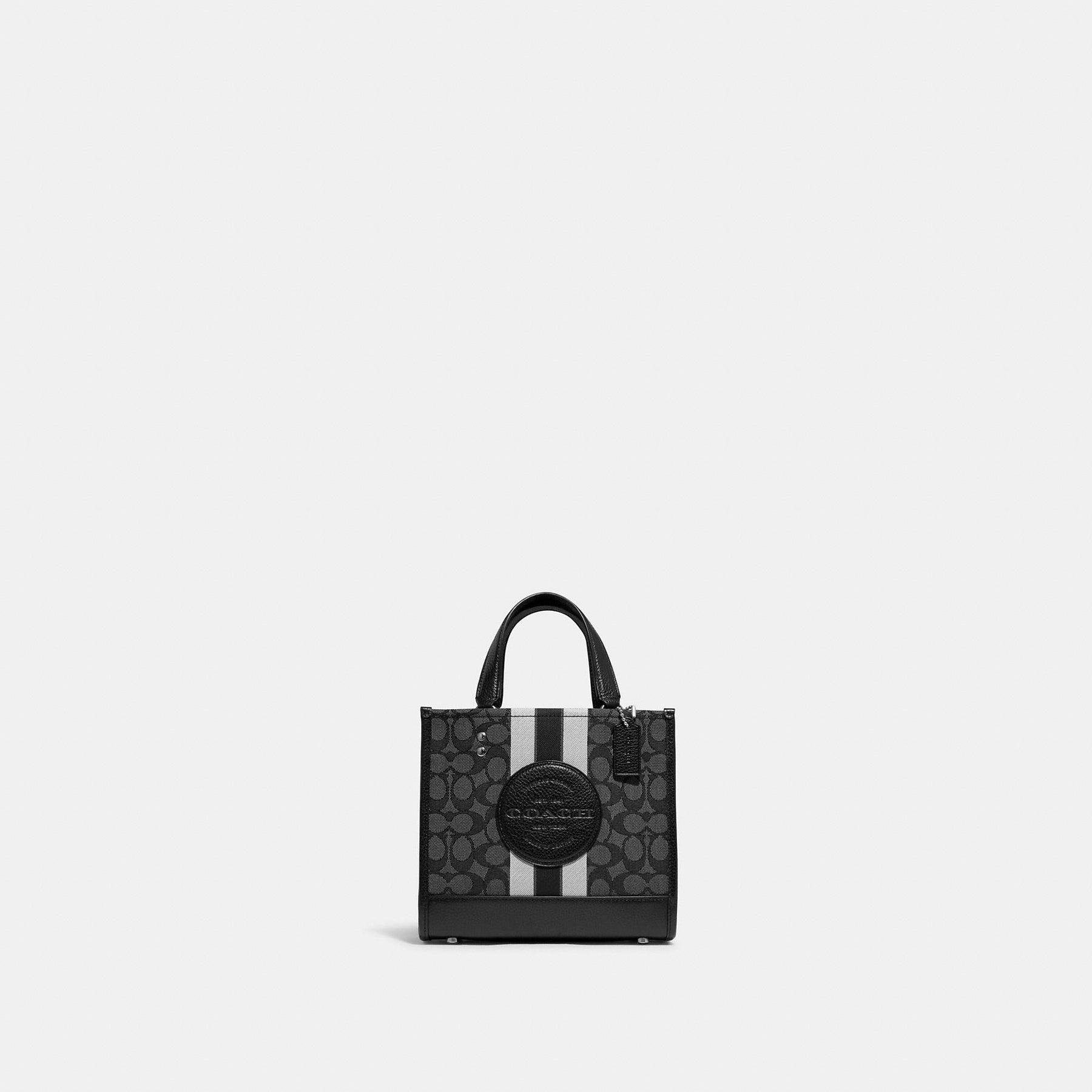 Dempsey Tote 22 In Signature Jacquard With cheapest Stripe And Coach Patch