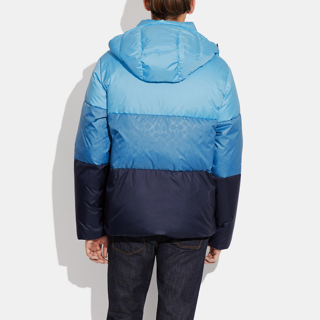 Coach Outlet Colorblock Down Jacket | ShopSimon