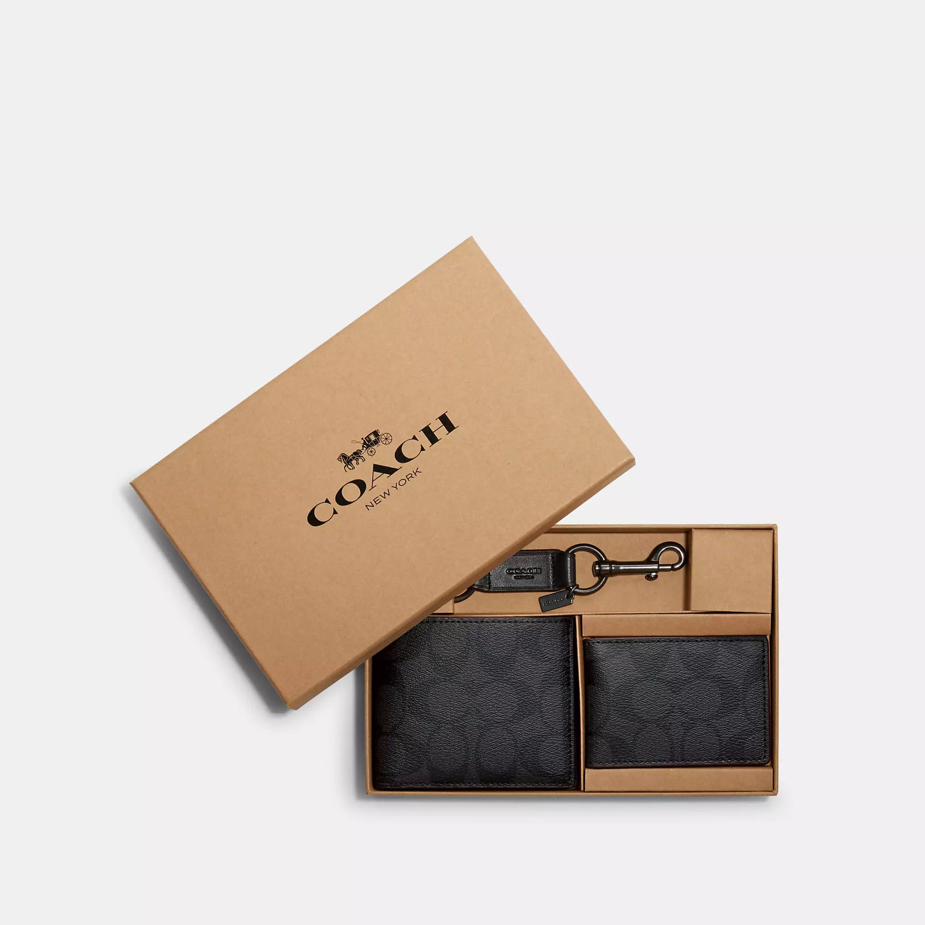 Coach Outlet Boxed 3 In 1 Wallet Gift Set In Signature