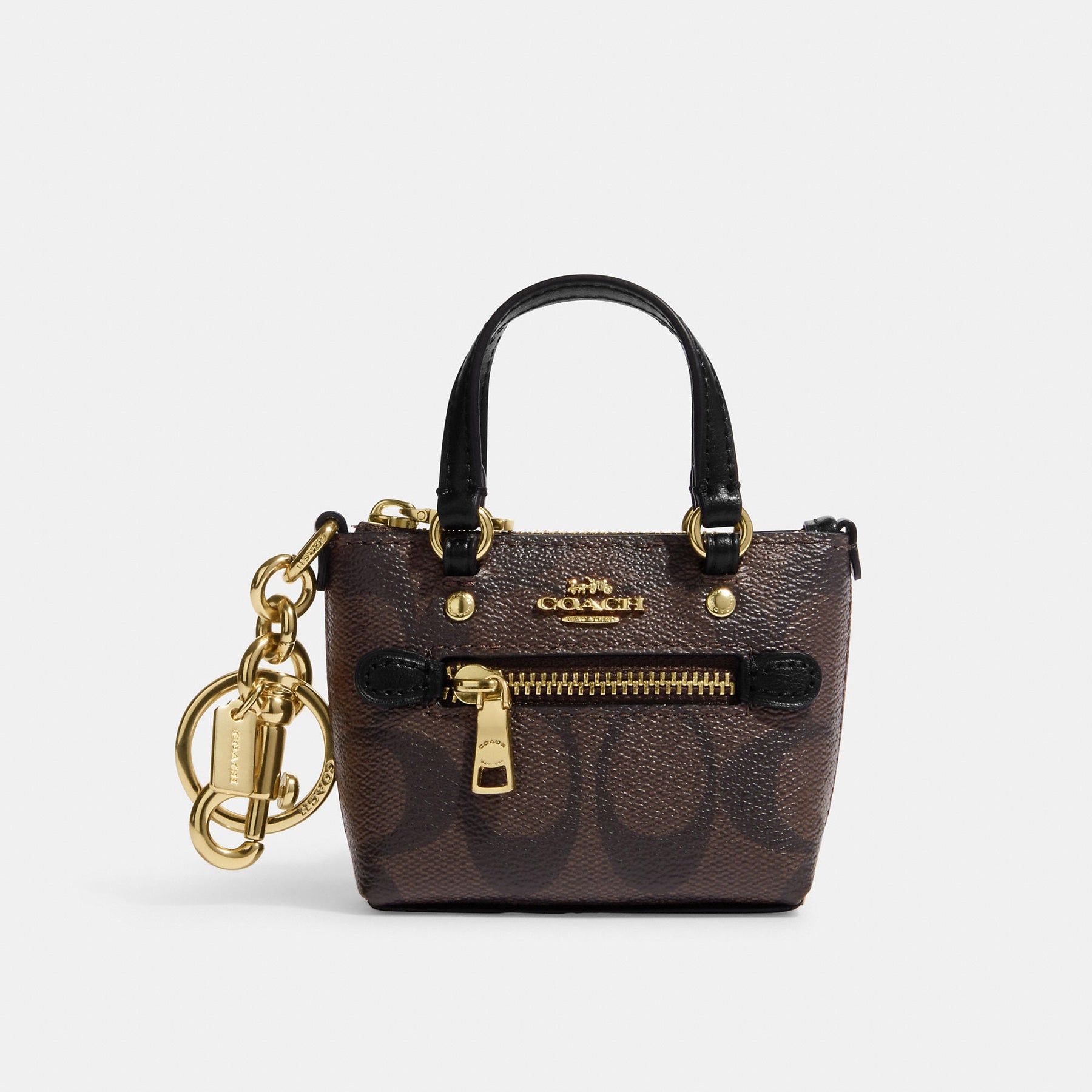 Coach Outlet Mini Gallery Bag Charm In Signature Canvas | ShopSimon