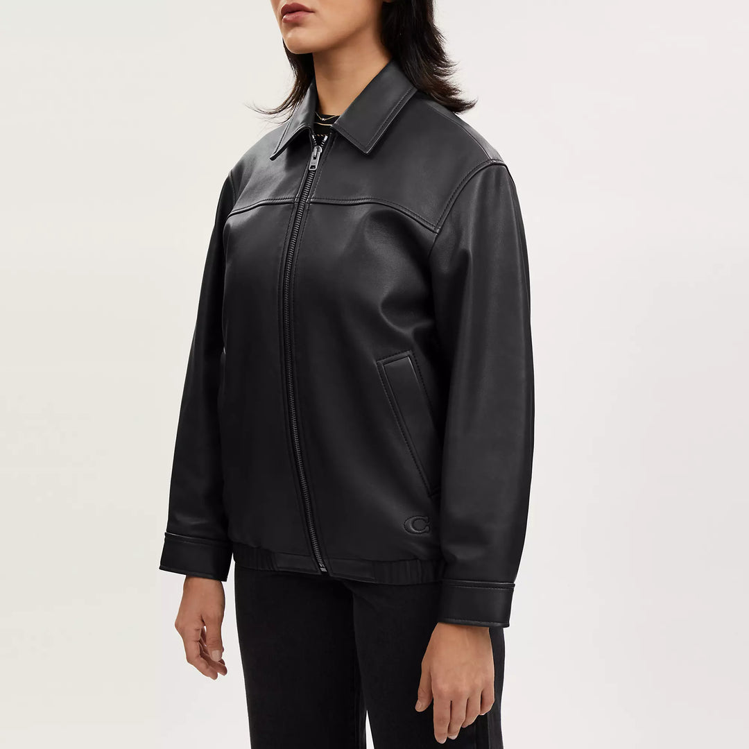Coach Outlet Oversized Leather Jacket | ShopSimon Coach Outlet Oversized Leather Jacket | ShopSimon