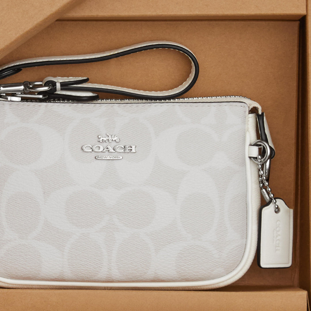 NEW NWB COACH Boxed shops Nolita 15 In Signature Leather white chalk $218