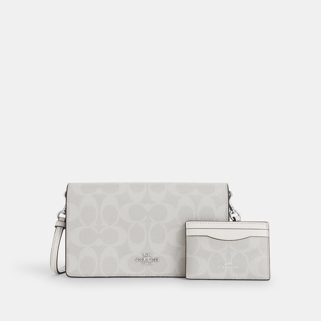 【COACH】FOLDOVER CROSSBODY CLUTCH Coach Anna Foldover Crossbody Clutch - Black for sale online
