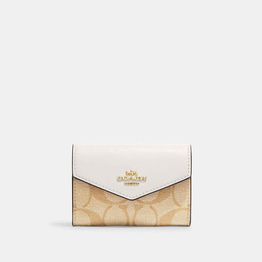 CH202 Coach Flap Card Case In Signature outlet Canvas