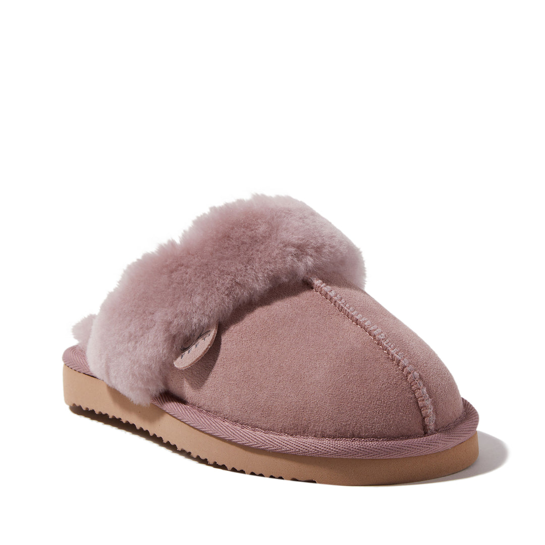Dearfoams EZ Feet Women's Genuine Shearling Scuff Slipper