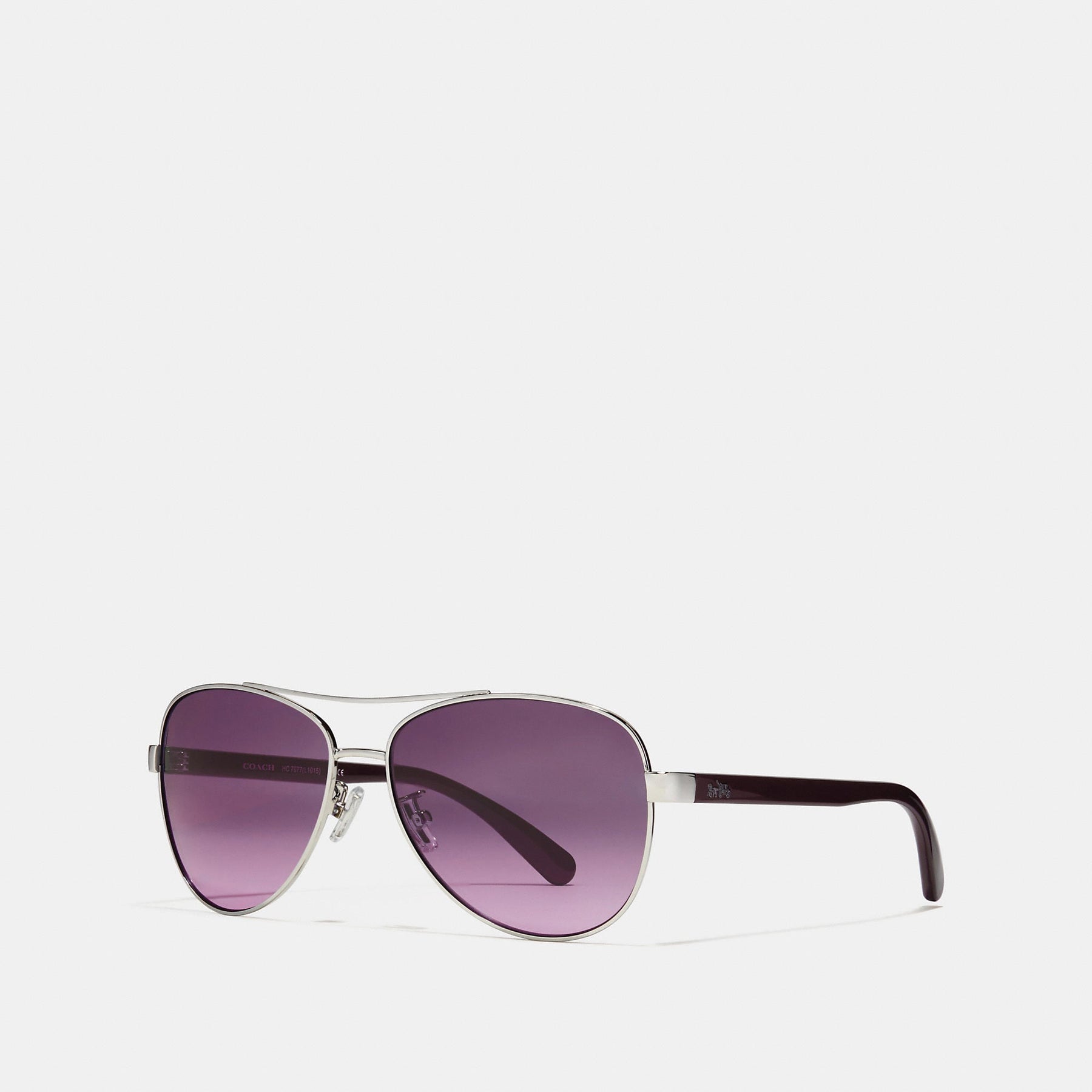 COACH Green Yellow Lens Gold Frame HORSE and CARRIAGE Pilot Sunglasses L1015 Coach CW193 L (57 - 15) with Green lenses and Gold frame  main image 2