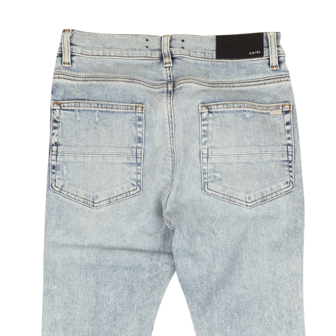 超希少 AMIRI Pajama Art Patch Skinny Jeans AMIRI Pajama Art Patch Jeans Light Blue Men's - SS24 - US