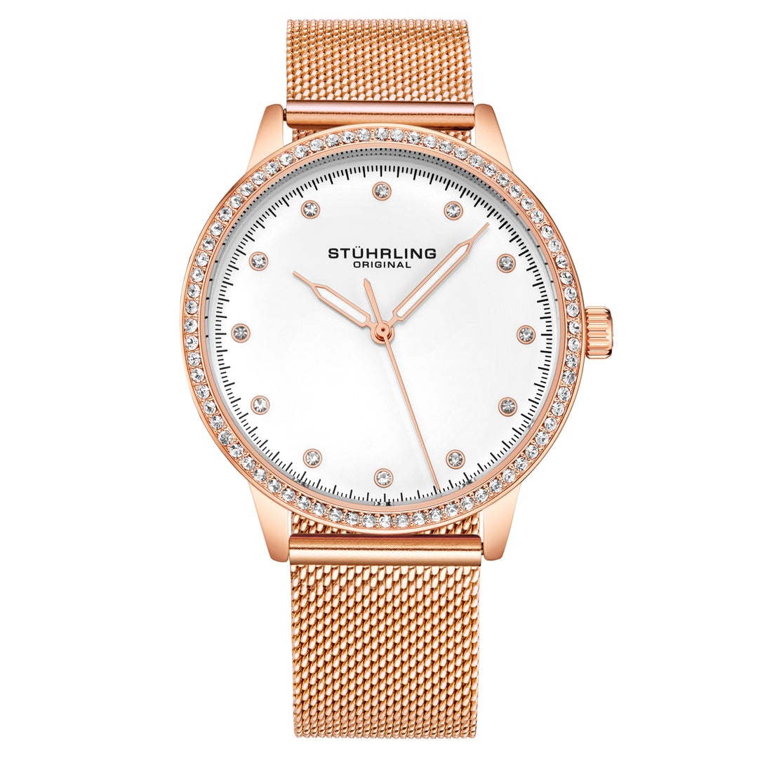 Stuhrling Women\'s 3904 Silver-Tone Mesh Bracelet Watch 38mm Stuhrling Women main image 4