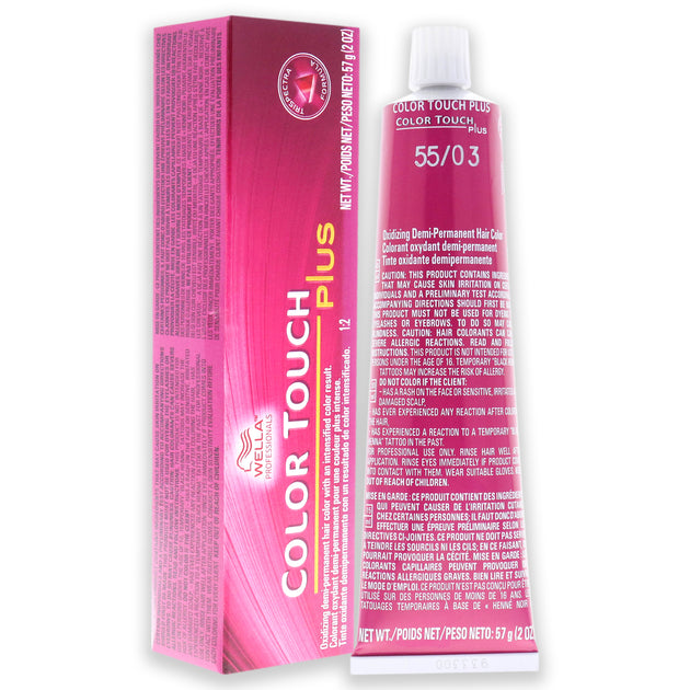 Wella Color Touch Plus Haircolor - 55 03 Intense Light Brown-natural ...