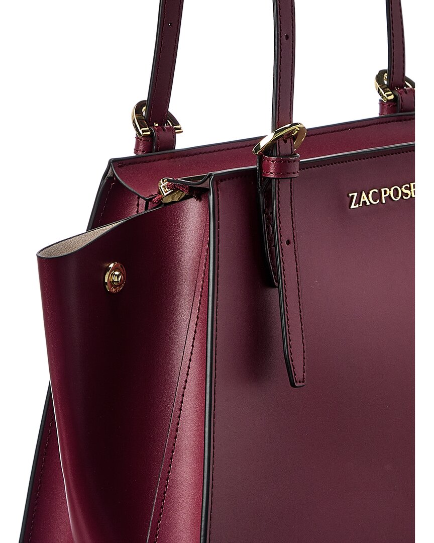 Zac Posen leather hotsell zipped tote bag