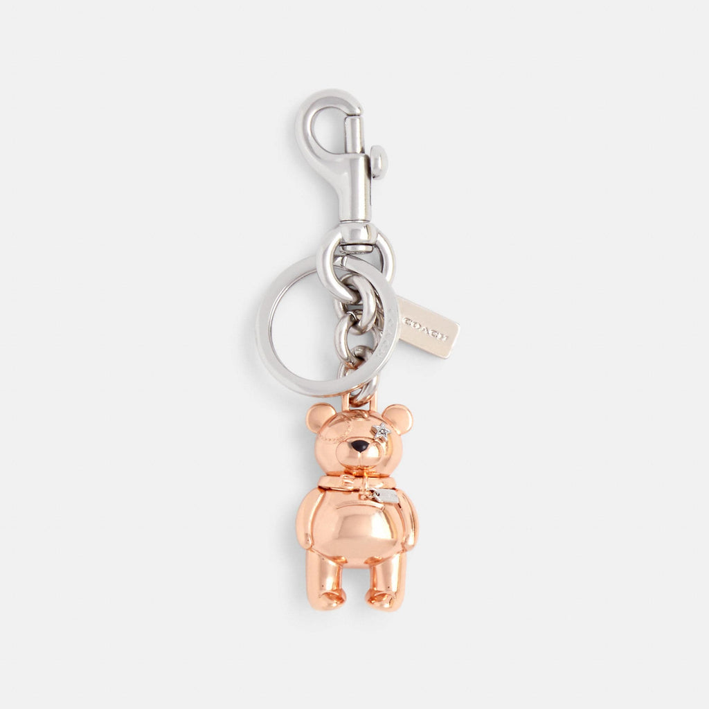 Coach leather bear orders bag charm