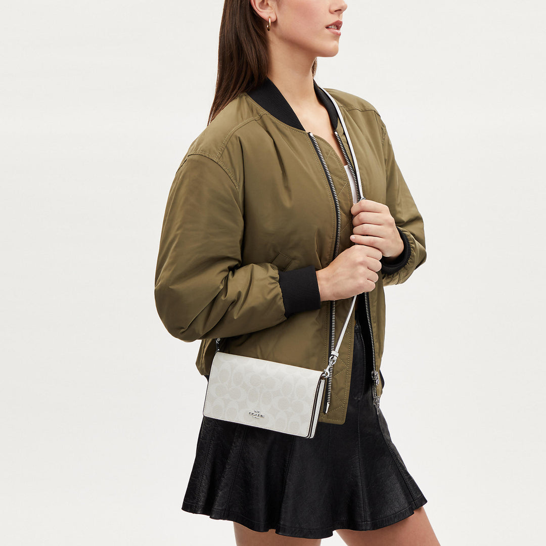 Anna shops Foldover Clutch Crossbody In Signature Canvas