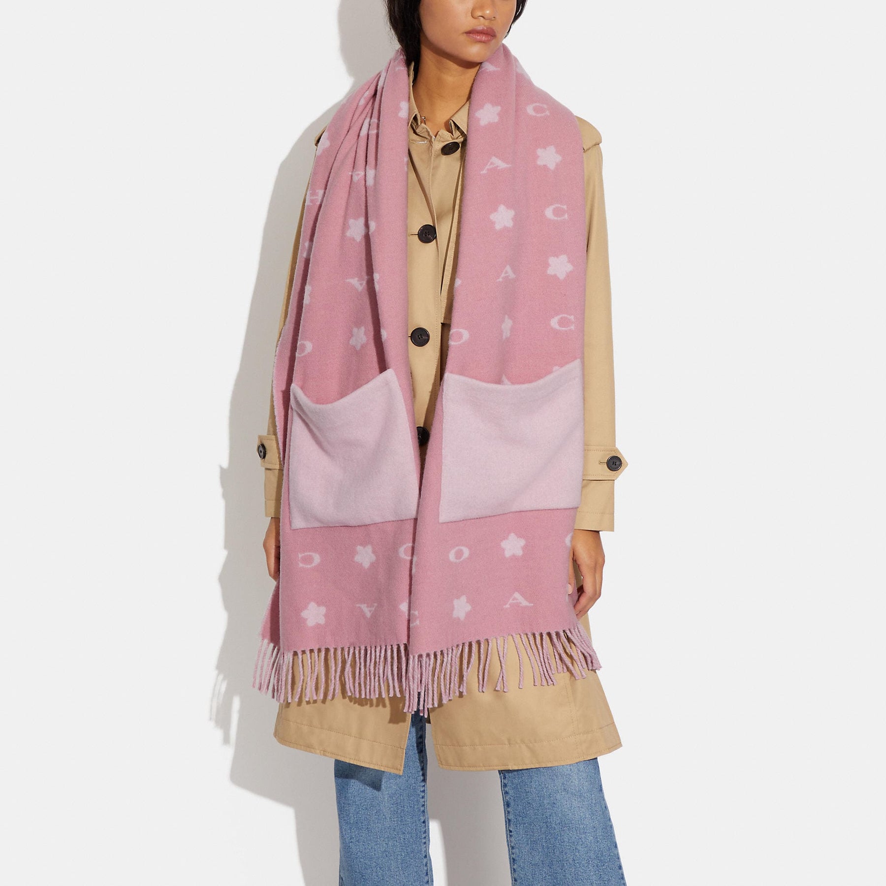 Coach Outlet Coach Stars Oversized Muffler With Pockets