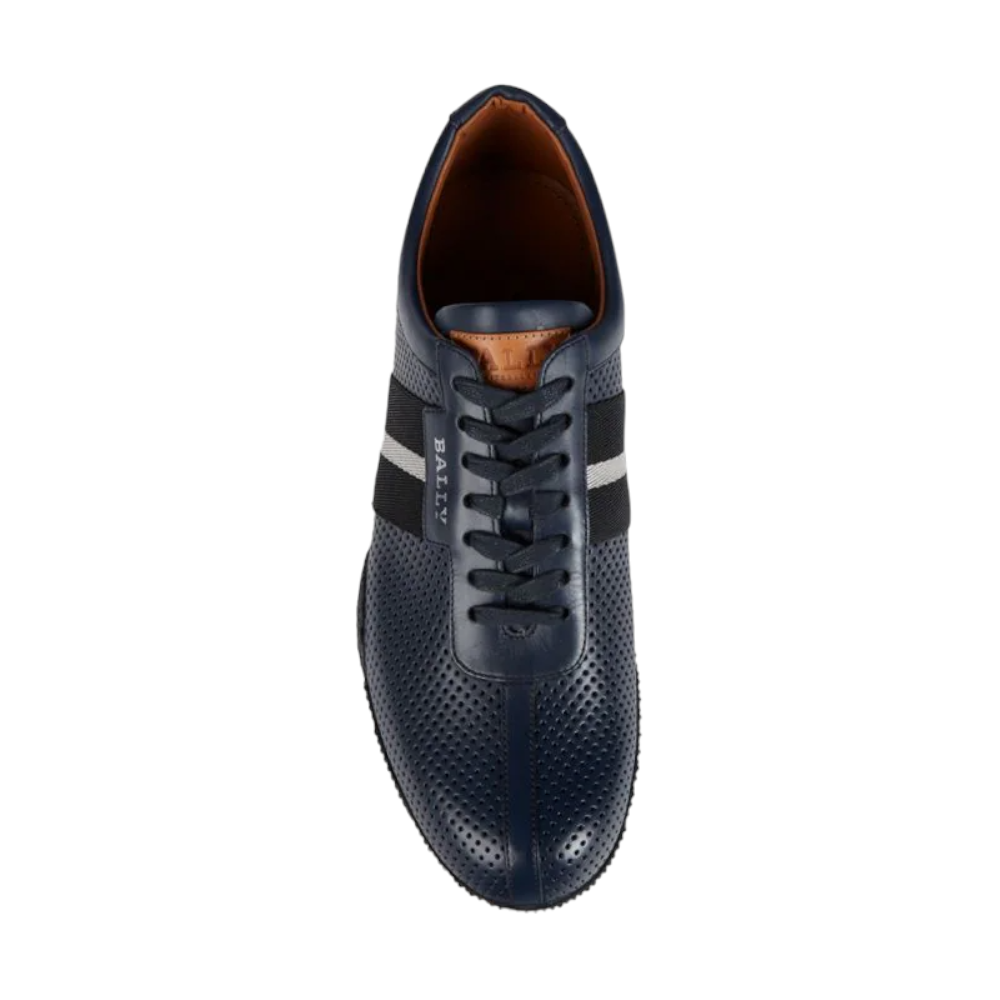 Bally Frenz Men's 6230484 Ink Perforated Leather Sneakers | ShopSimon