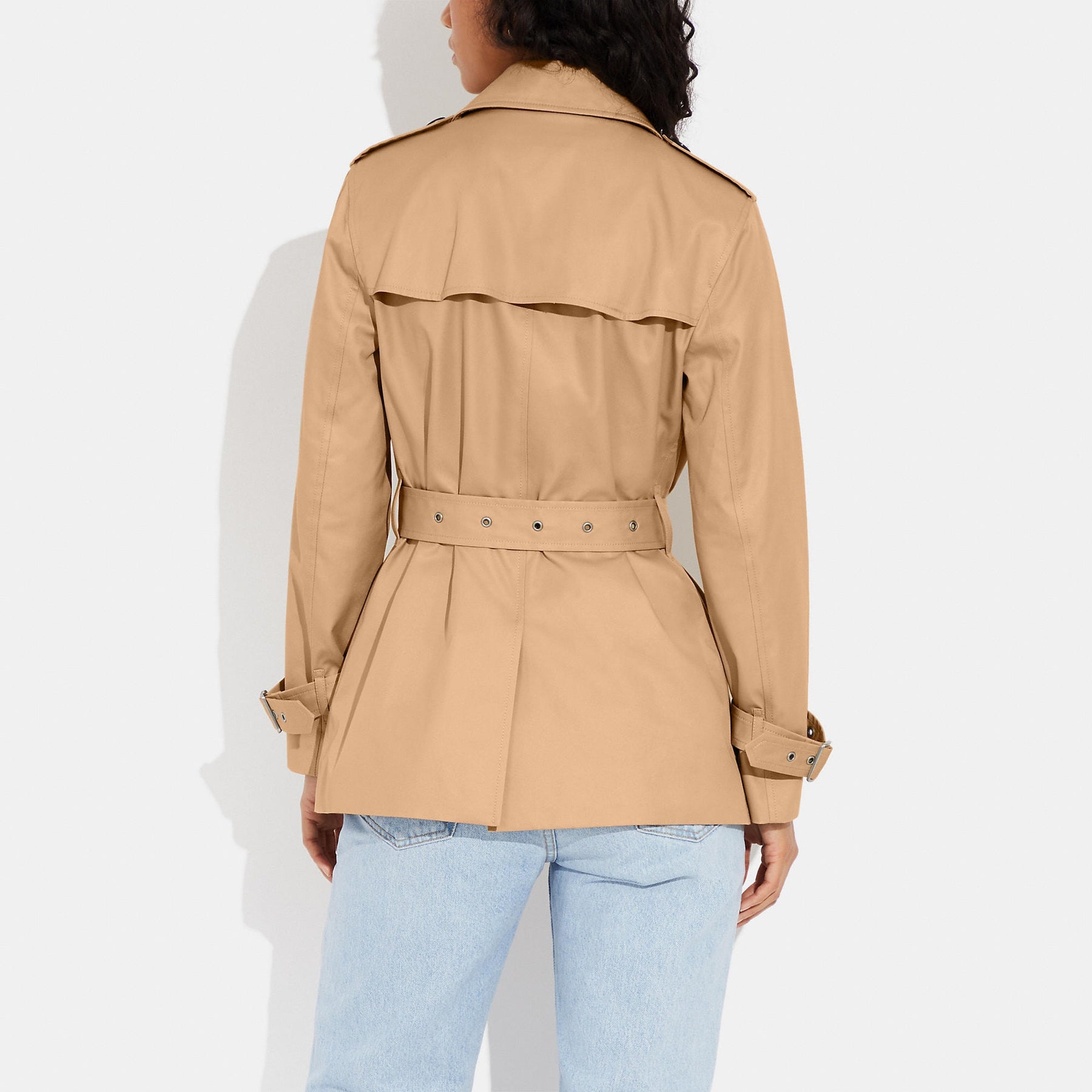 COACH クラシック ショート トレンチ Coach Outlet Signature Lapel Short Trench | ShopSimon