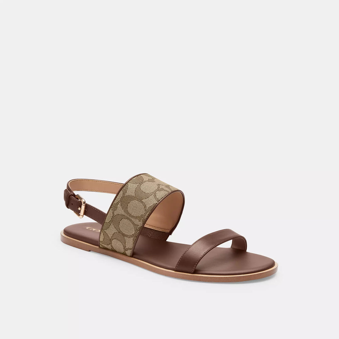 Coach Outlet Harley Sandal In Signature Jacquard | ShopSimon