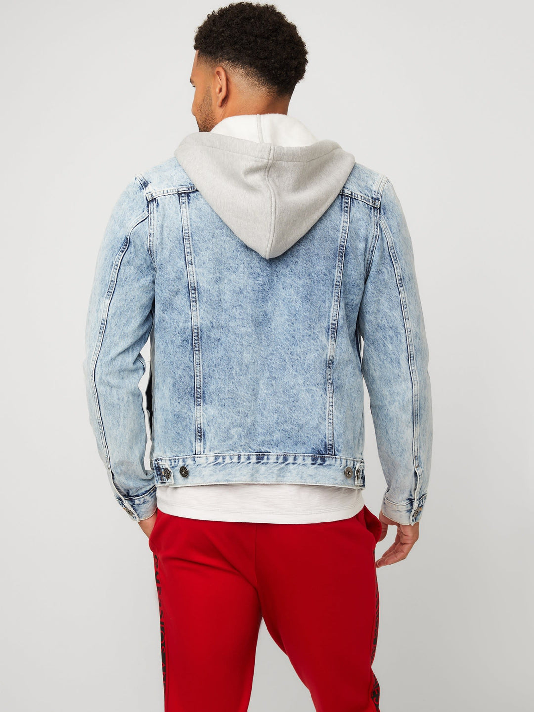 Guess Factory Harold Hooded Denim Jacket | ShopSimon
