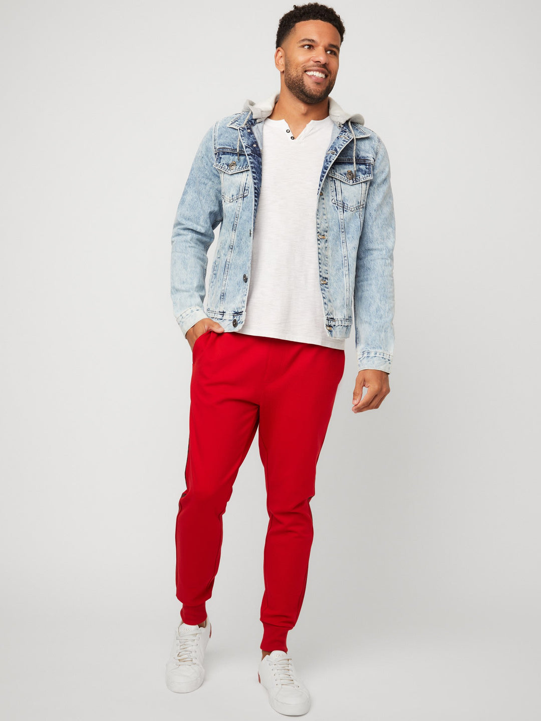Guess Factory Harold Hooded Denim Jacket | ShopSimon