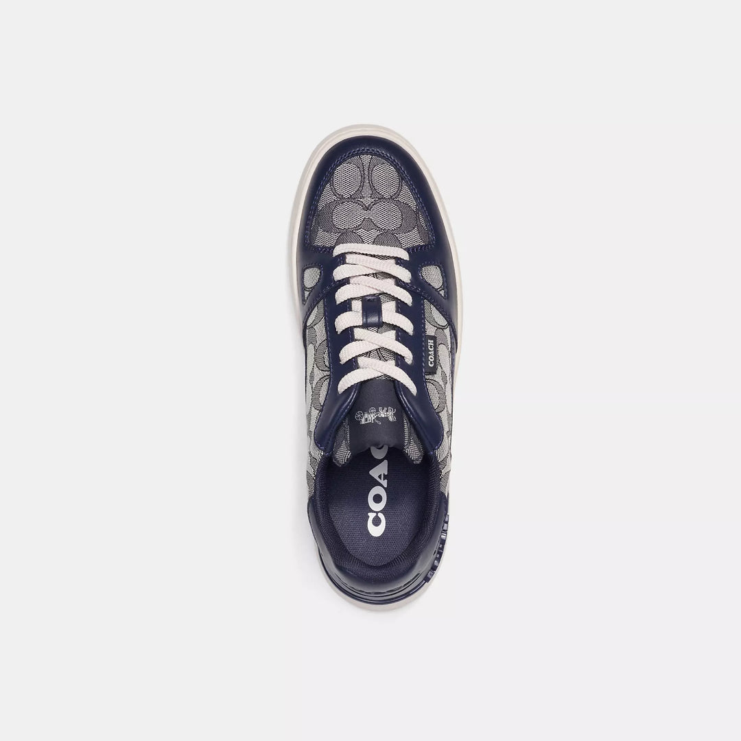 Coach Outlet Clip Court Sneaker In Signature Jacquard Coach Outlet Clip Court Sneaker In Signature Jacquard
