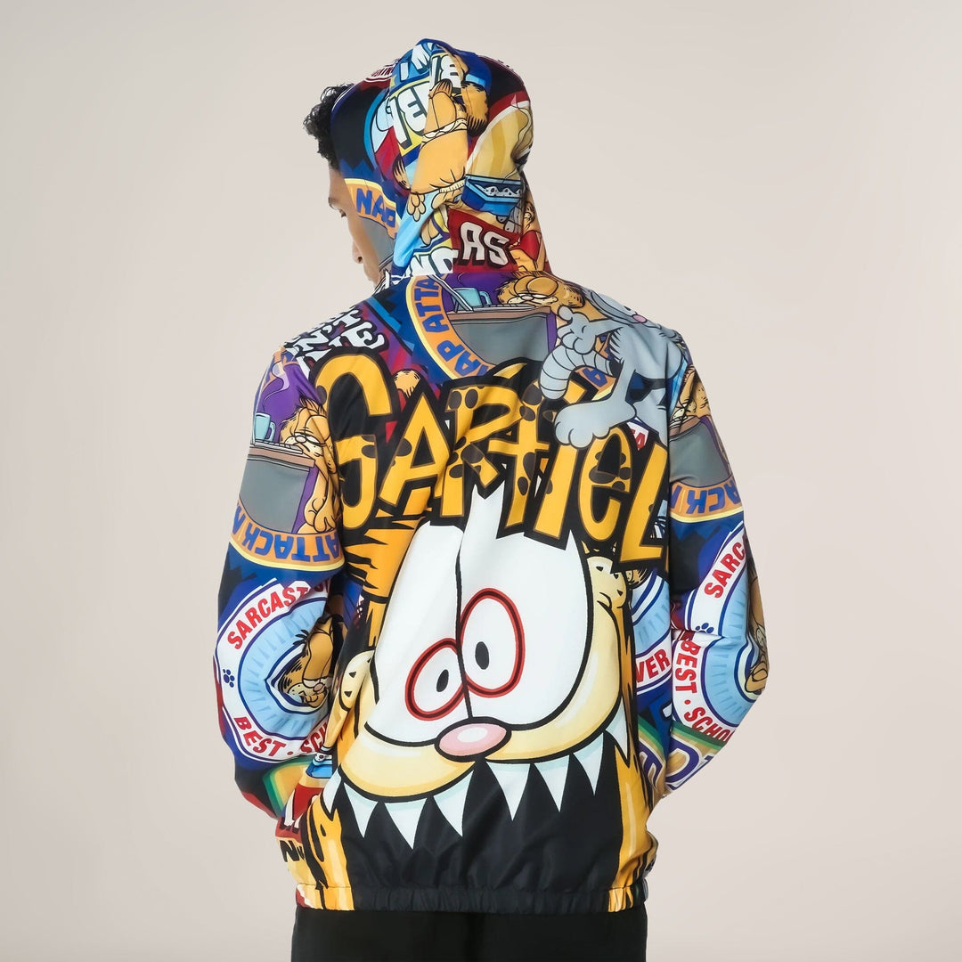 Men's Small: Members Only online X Garfield Windbreaker Zip Up Jacket