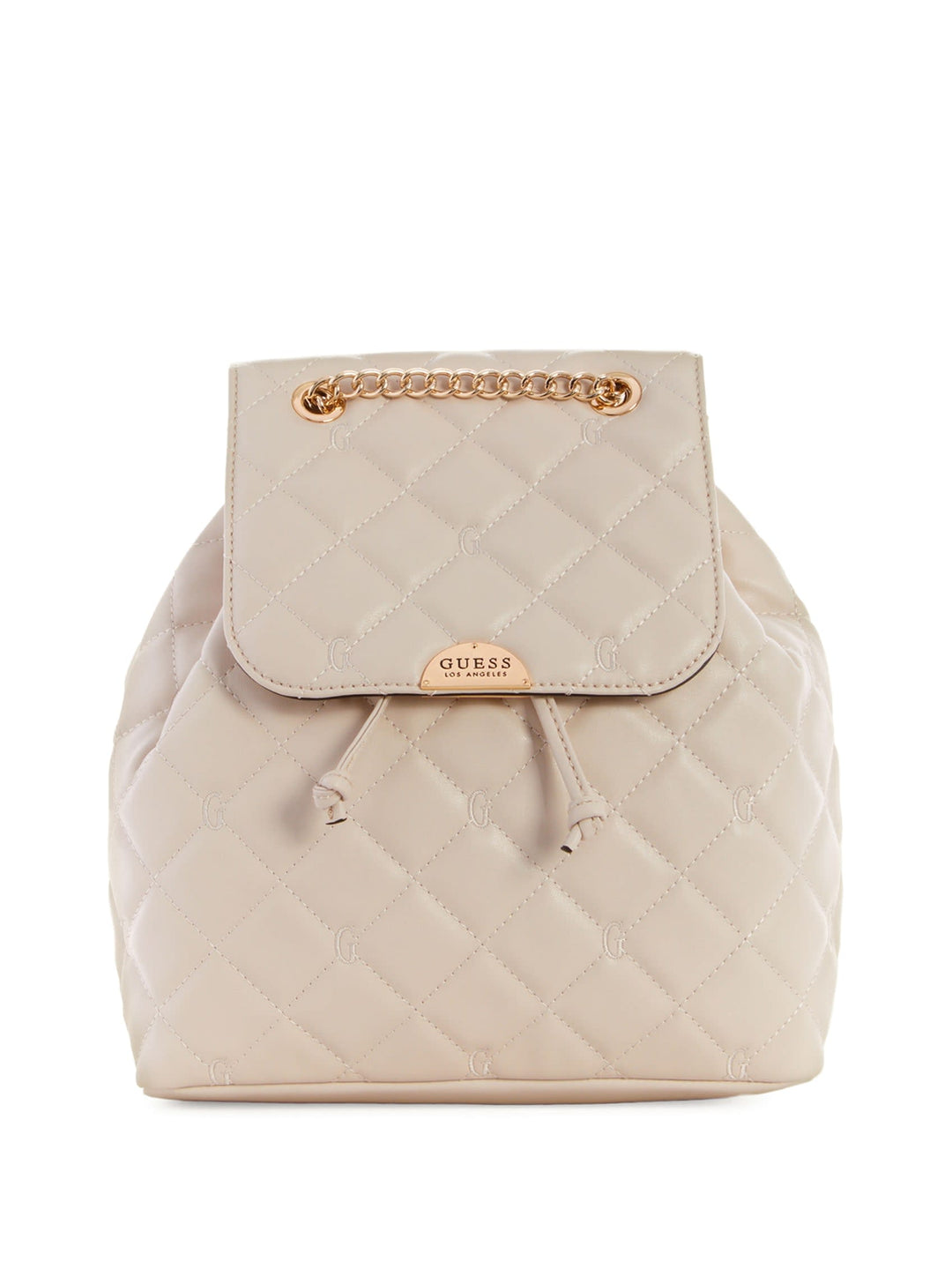 Guess Waterston Quilted Backpack in Cream Ecru Guess Girls White Logo Backpack | Junior Couture main image 3