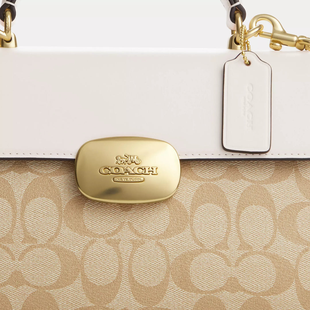 Coach Outlet Eliza Top Handle In Signature Canvas | ShopSimon