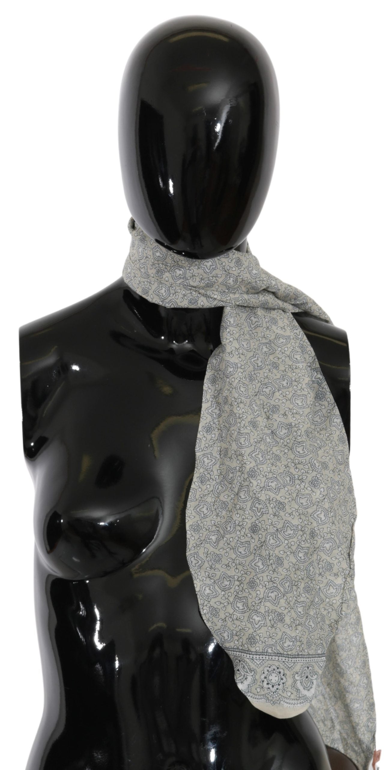 スカーフ Paco Rabanne Flexible Silver Knitted Scarf With Shimmering Paco Rabanne Flexible Silver Knitted Scarf With Shimmering