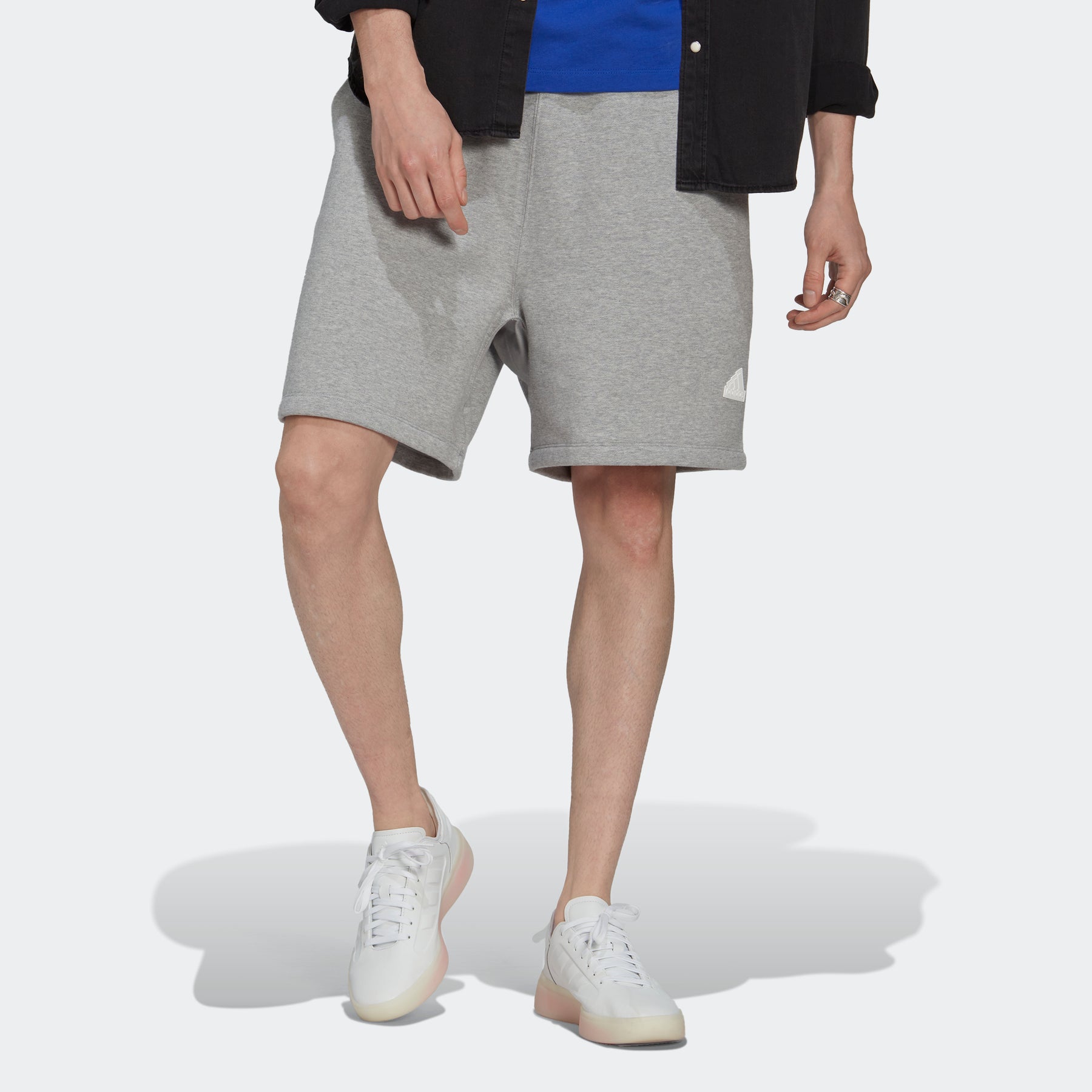 Adidas fleece shorts mens online