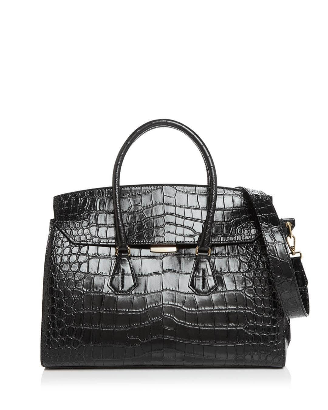 Bally Saphyr Women's 6232676 Black Croc Leather Bag | ShopSimon