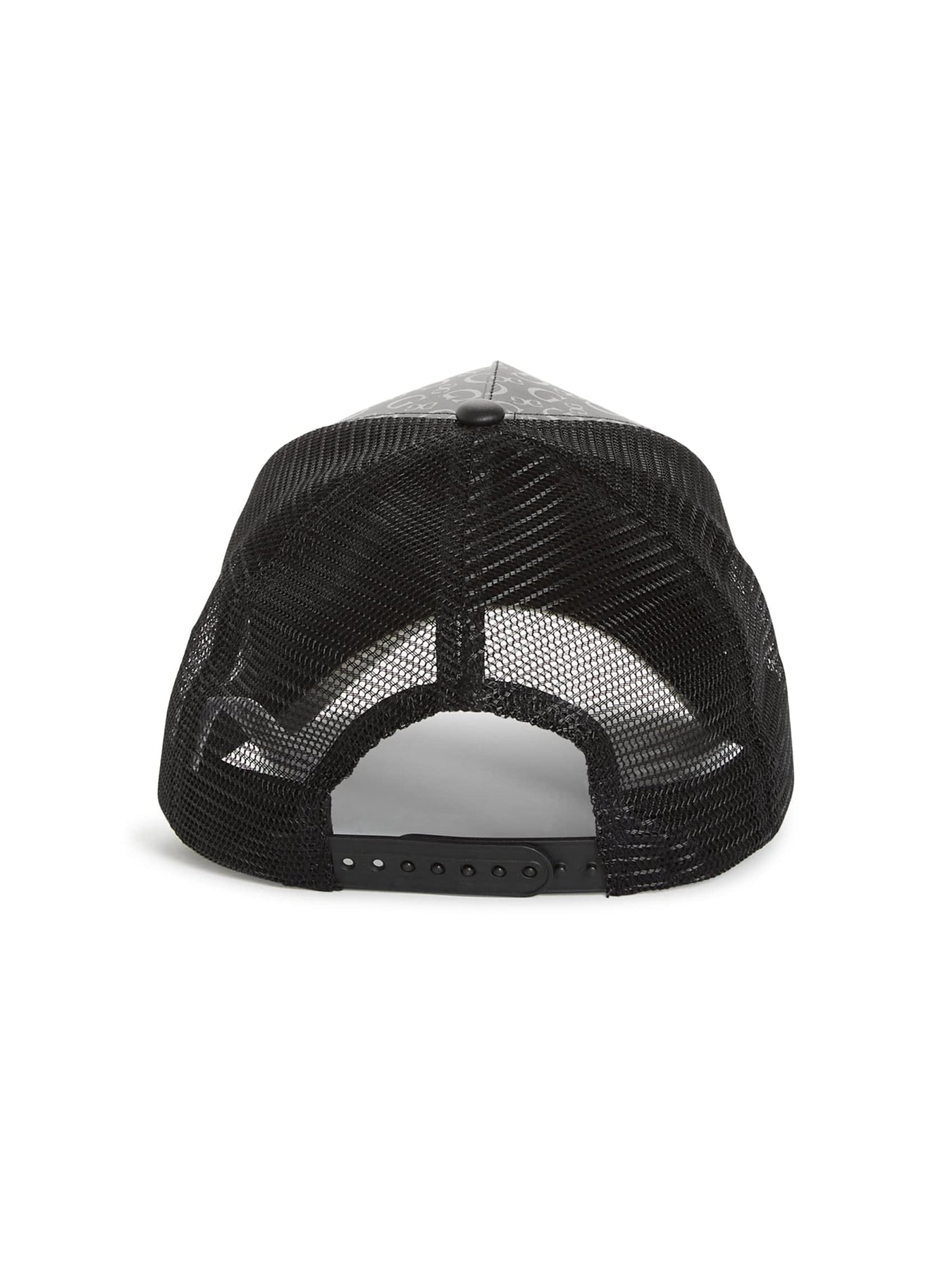 Guess Factory Faux Leather Logo Emblem Baseball Hat OS Black Quiet Luxury Black Guess Logo Hat Baseball Cap With Guess Logo main image 2