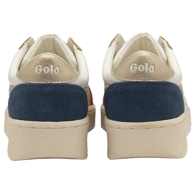 Gola Women's Grandslam Quadrant Sneakers In Off White/orange Spice/gold ...