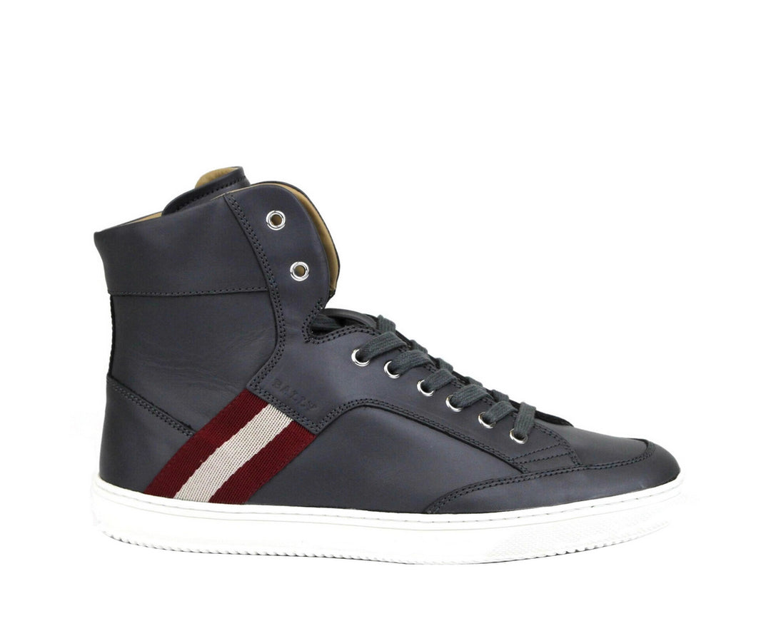 Bally Men s Calf Leather Hi top Sneaker With ShopSimon