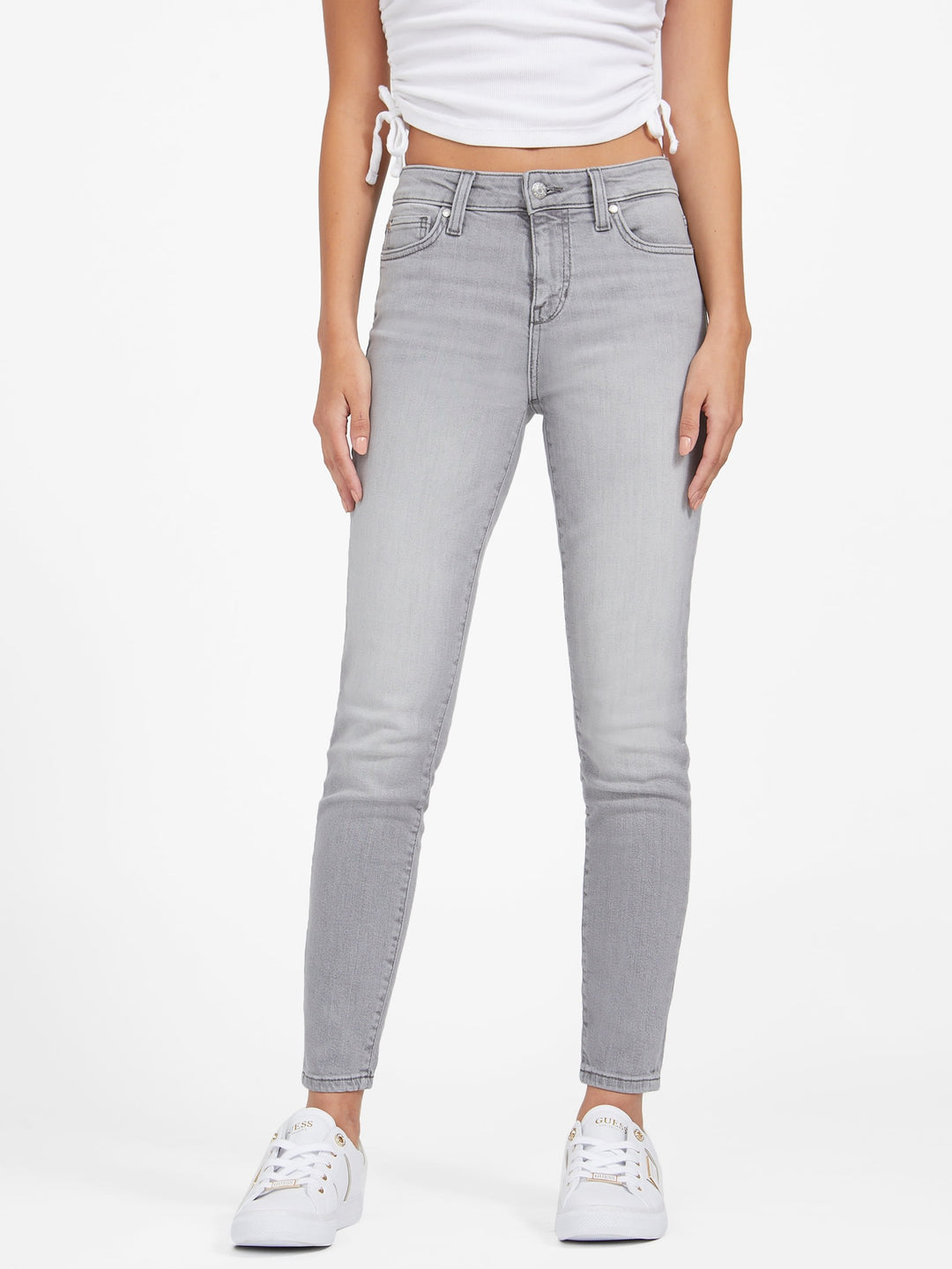 Guess Factory Jaden Sculpt Mid-Rise Skinny Jeans | ShopSimon