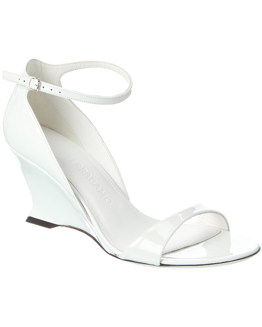 Salvatore Ferragamo Ferragamo Vidette Leather Wedge Sandal