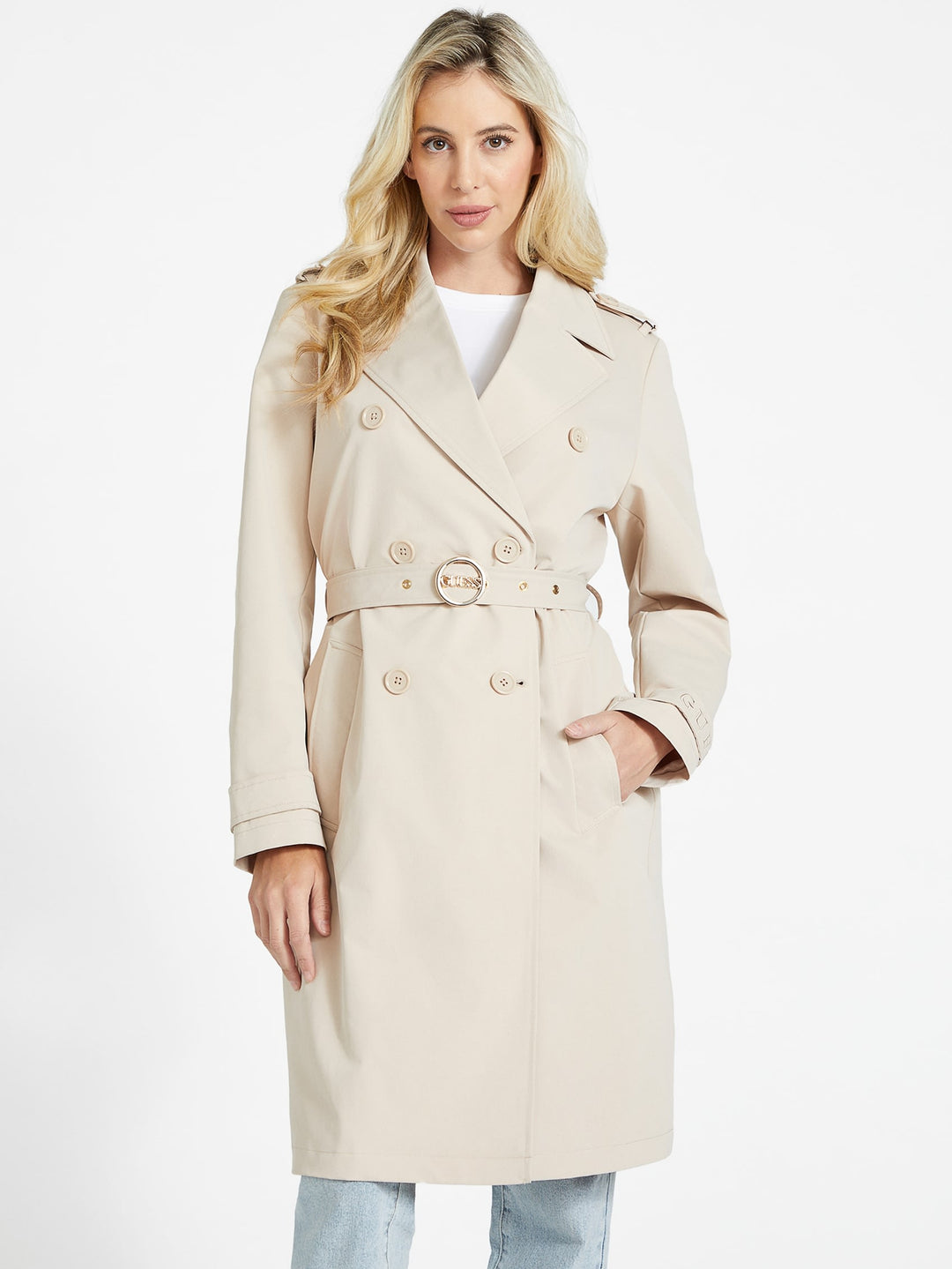 Guess Cali Belted Soft Twill Trench hotsell Coat L