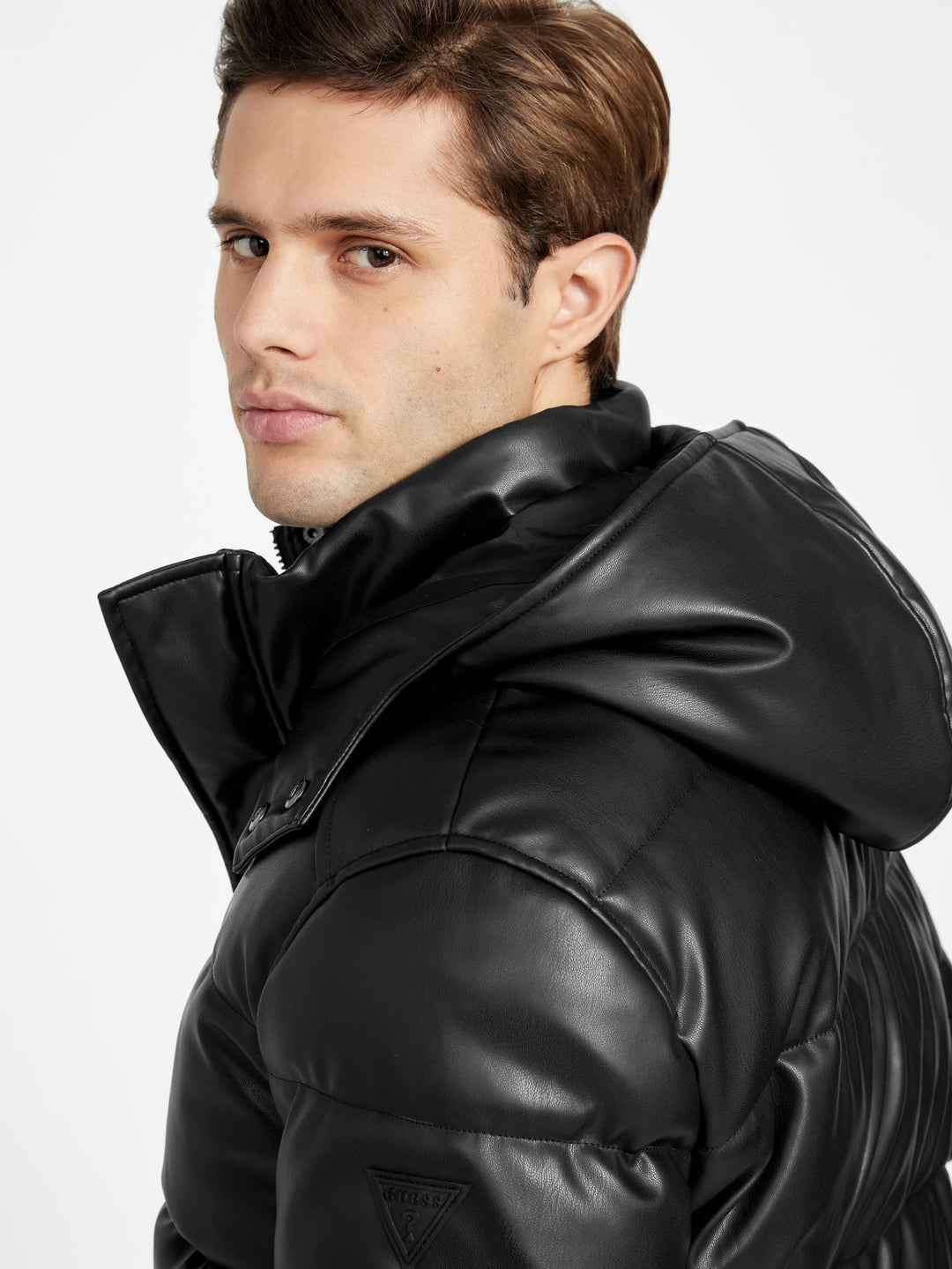 Guess Factory Sino Quilted Faux-Leather Jacket | ShopSimon