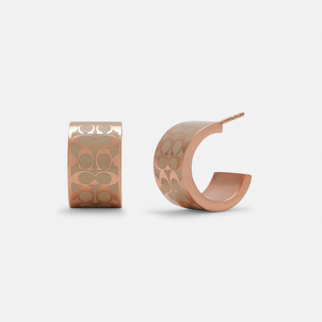 【COACH】セール☆Signature Huggie Earrings☆シグネチャー COACH® | Signature Huggie Earrings