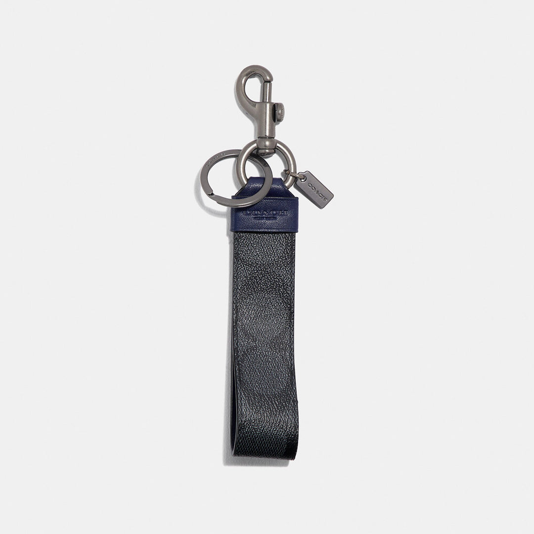 Coach Outlet Large Loop Key Fob In Signature Canvas | ShopSimon