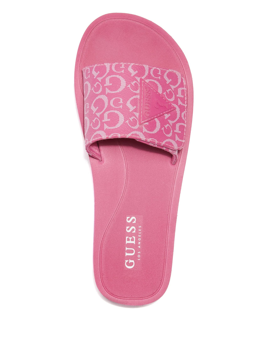 GUESS ロゴ入りスライドサンダル US7 Guess Los Angeles Women's Logo MultiColor Splatter Paint