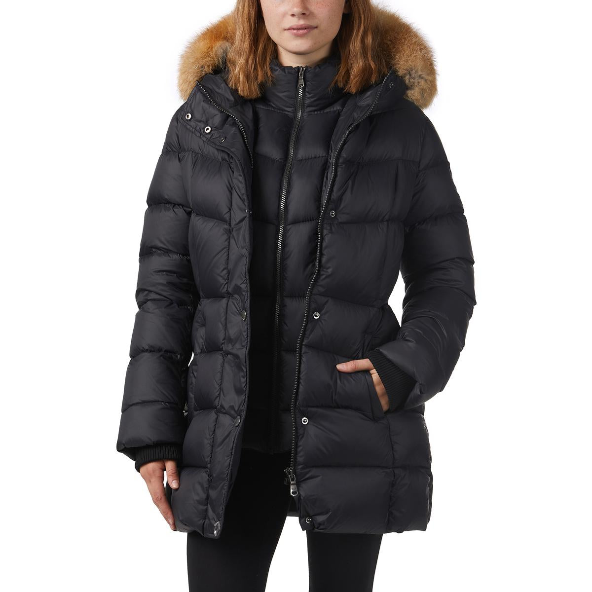 Pajar Roxy Duck Down Puffer Fox Fur Trim Coat Winter 2024 Parka Jacket L