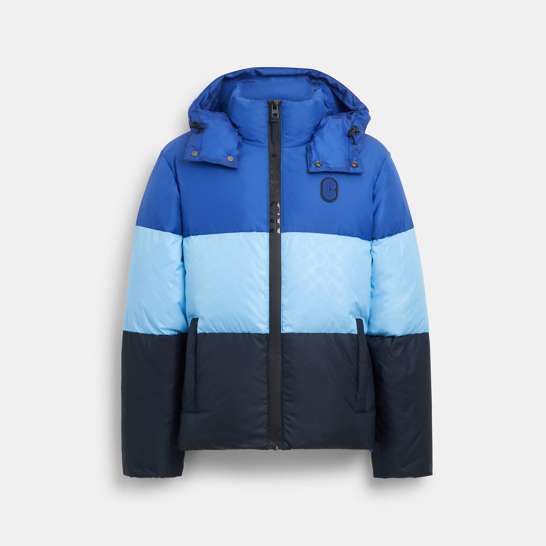 Coach Outlet Colorblock Down Jacket | ShopSimon