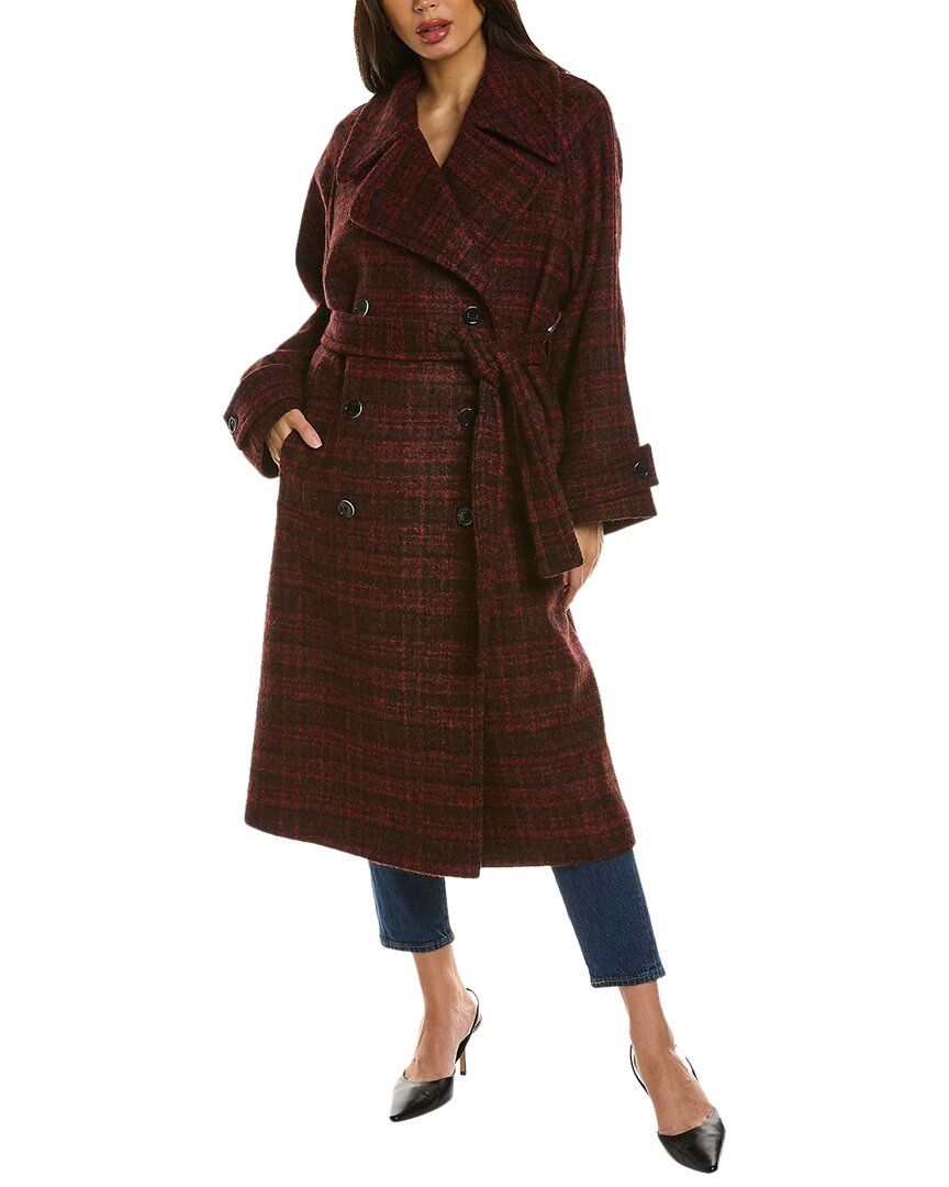 Elegant winter plaid wool coat with belt waist 4708 Elegant winter plaid wool coat with belt waist 4708