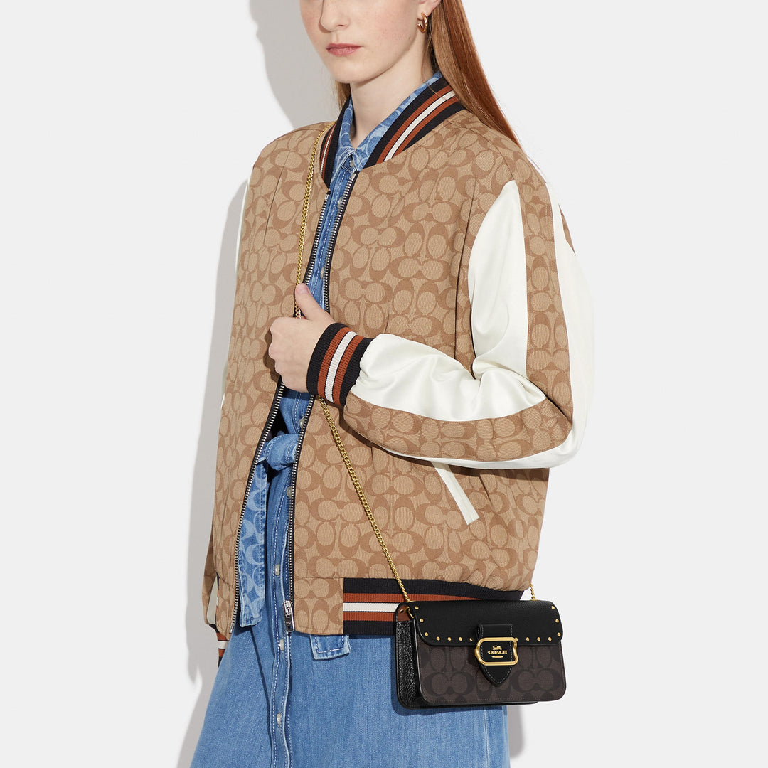 Coach small cheapest Morgan Crossbody In Colorblock Signature Canvas With Rivets