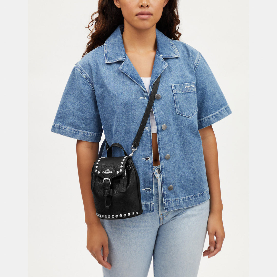 バックパック・リュック COACH Amelia Convertible Backpack With Rivets CM041 Coach Amelia Convertible Backpack With Rivets | Brixton Baker