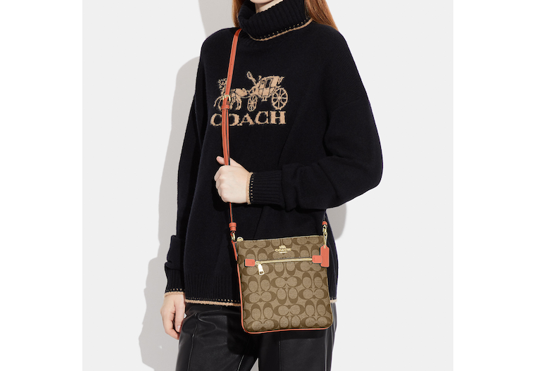 Coach Mini Rowan File Bag In offers Colorblock Signature Canvas