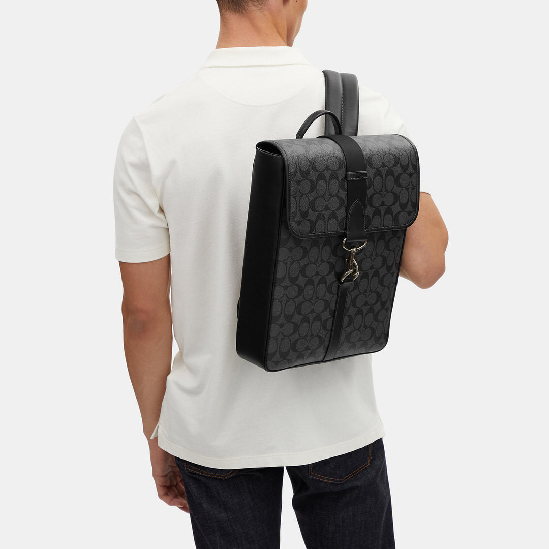 Coach Outlet Blaine Backpack In Signature Canvas | ShopSimon