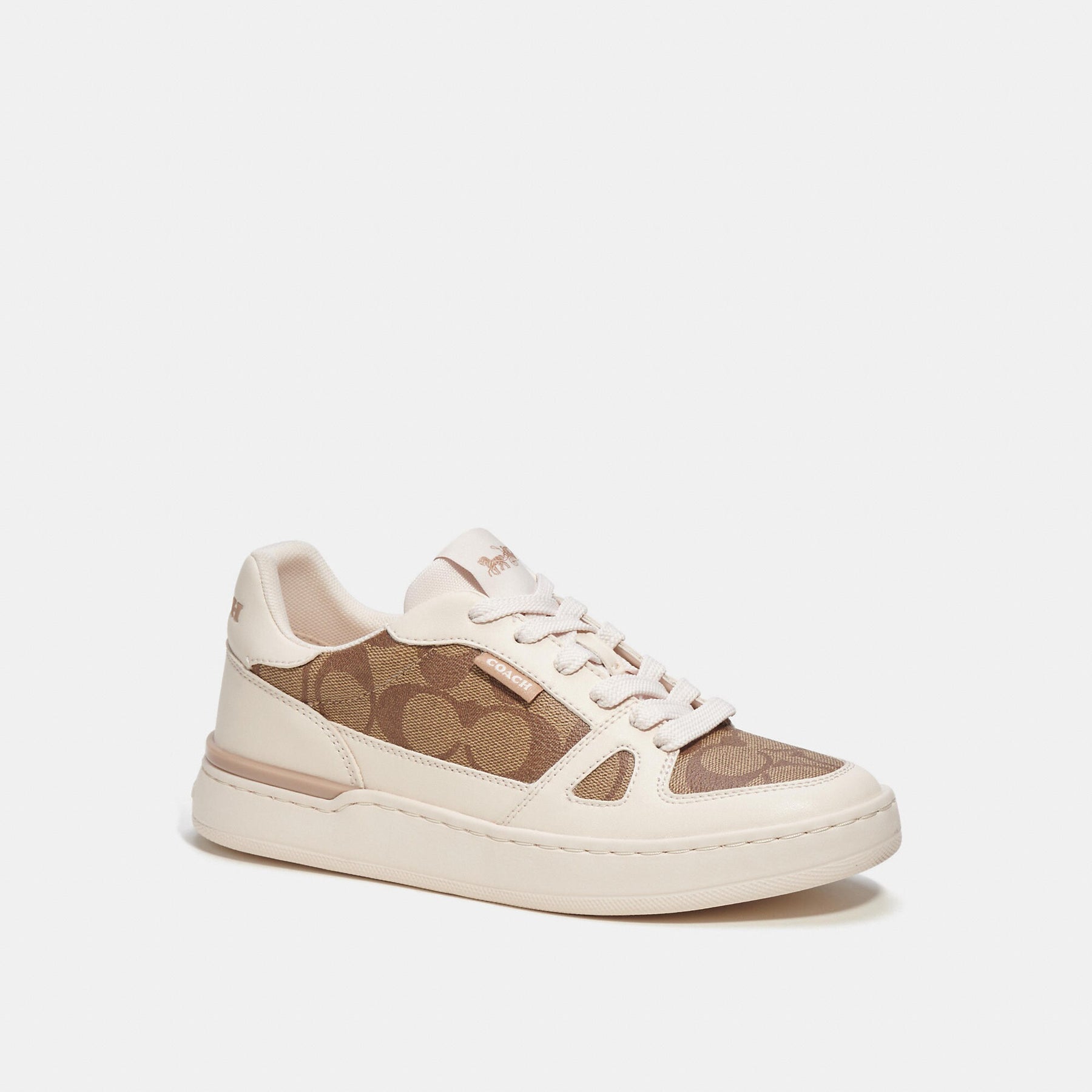 靴 COACH Signature Canvas Low-Cut Sneakers NWT COACH WOMEN Clip Low Top Sneaker In Signature Canvas