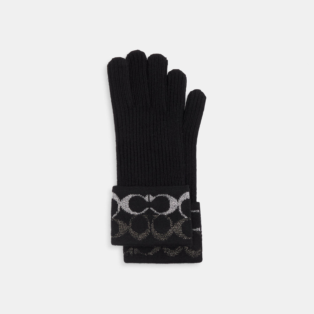 小物 PRADA SPORT knit gloves Prada Sport Knit Linea Rossa Gloves - F0002 Nero | Editorialist