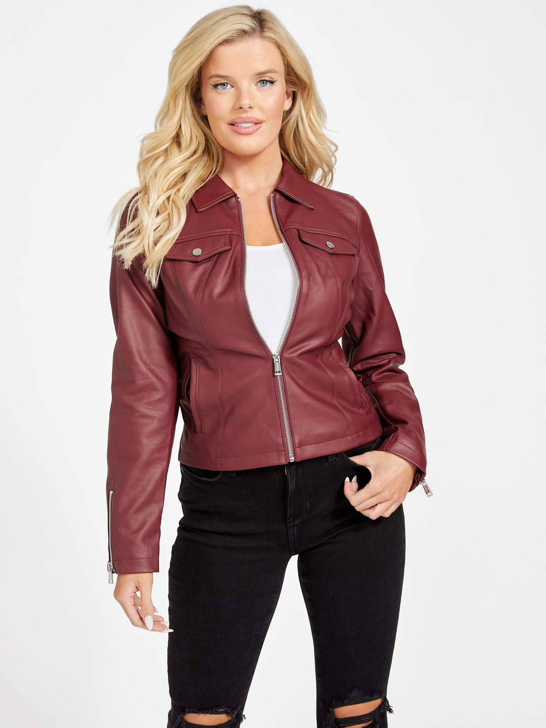 Jayna Faux-Leather Jacket