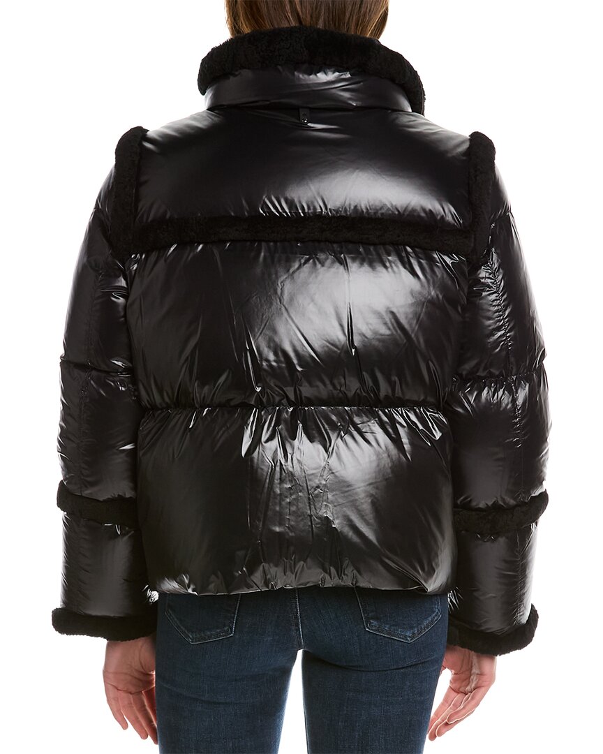 Mackage Miya Shearling trim Puffer Jacket ShopSimon